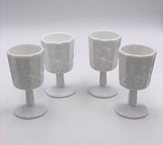 Vintage 'Paneled Grape' Goblet in 'Milk Glass' image 0