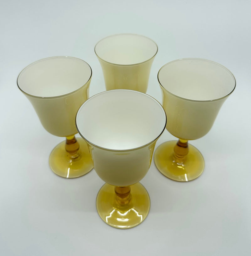 Vintage 'Murano Glass' Goblets in 'Butterscotch' (Set of 4) image 2
