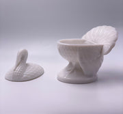 Vintage 'Turkey' Covered Dish in 'Milk Glass' image 1