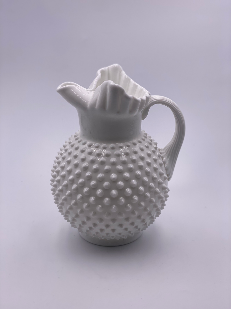 Vintage 'Hobnail' Pitcher in Milk White image 0