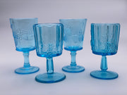 Vintage 'Strawberry & Currant' Light Blue Goblet image 2