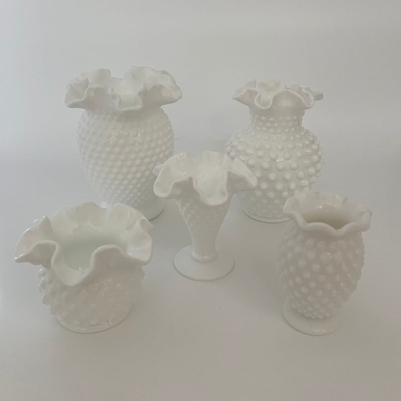 Vintage 'Fenton' Hobnail Milk Glass 'Bud Vase' image 1