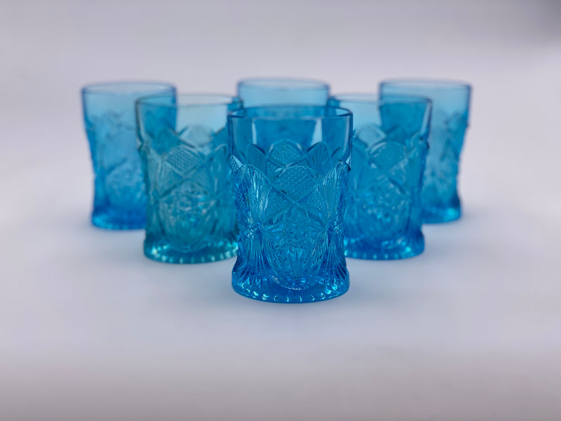 Vintage Glass Tumblers in 'Aqua' image 2