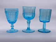 Vintage 'Red Cliff' Depression Glass Goblet in Light Blue image 1