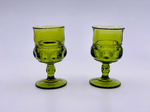 Vintage 'Kings Crown' Goblet in 'Green' image 0