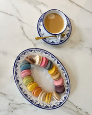 Blue & White 'Provencal Lace' Teacups & Saucer image 1