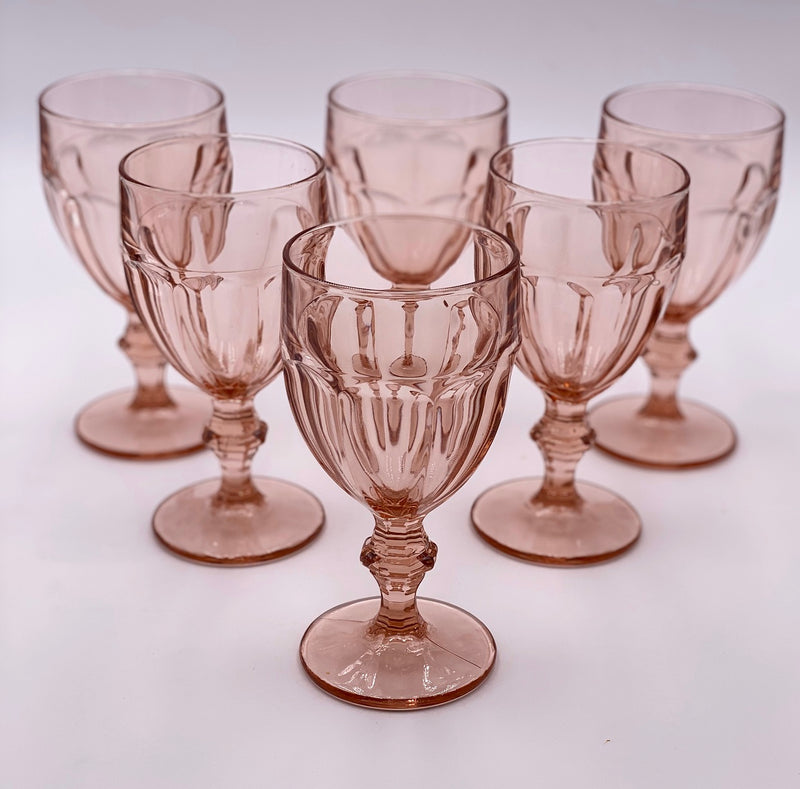 Vintage Libbey 'Gibraltar' Goblet in 'Pink' image 0