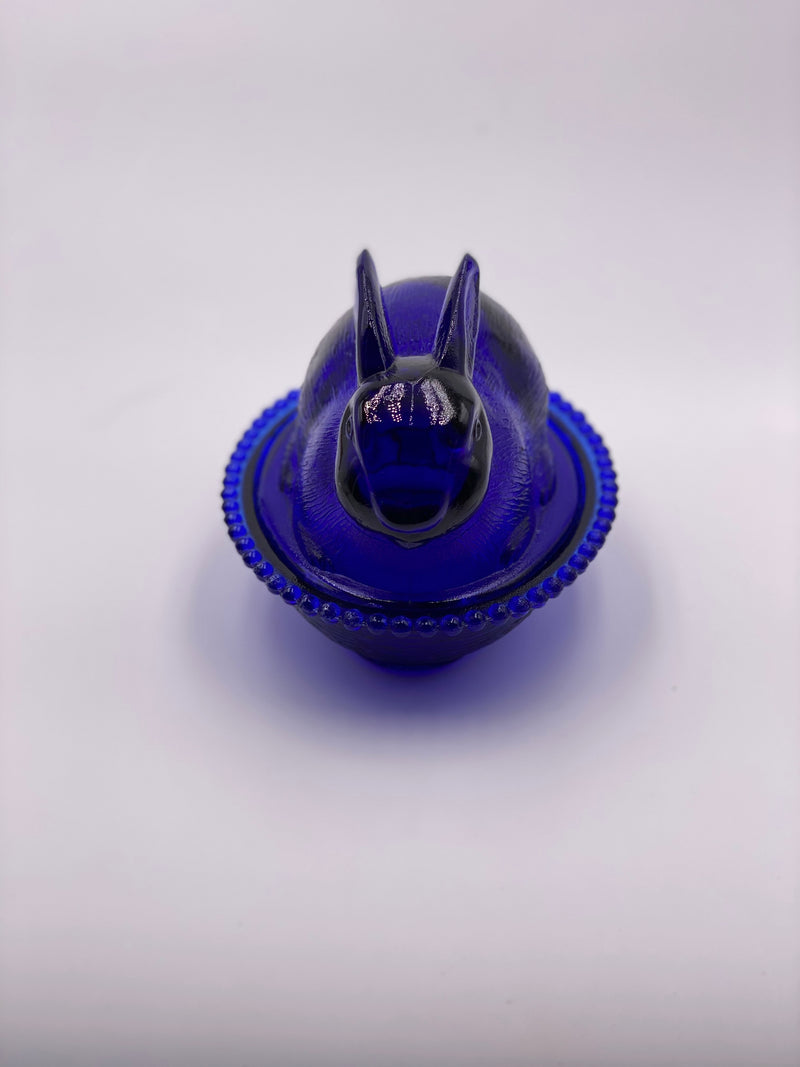 Vintage 'Bunny on Nest' in 'Cobalt' image 3