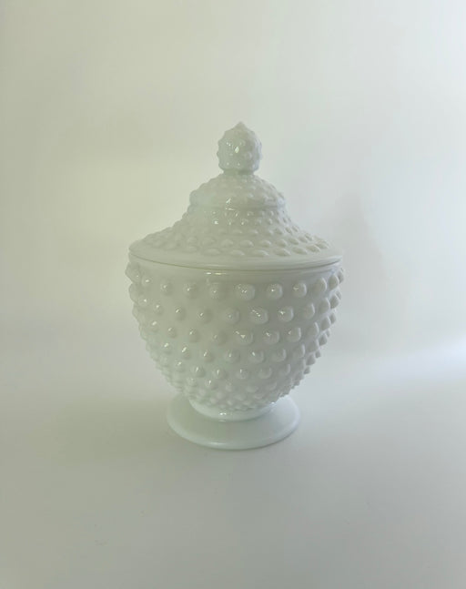 Vintage 'Hobnail' Lidded Jar image 0