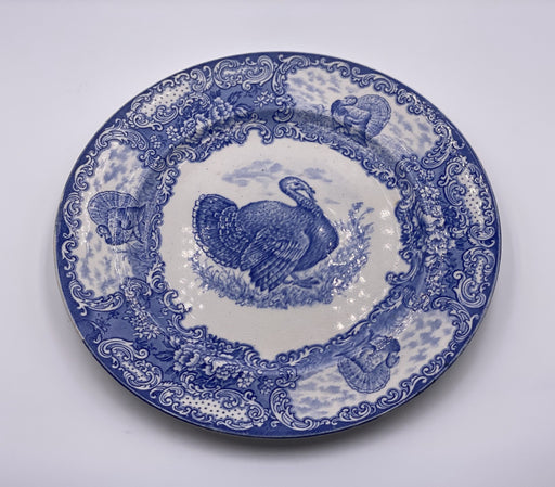 Set of (8) Vintage English 'Staffordshire' Dinner Plates in 'Blue & White' image 0