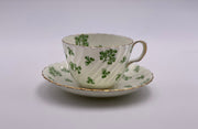 Vintage Aynsley 'Shamrock' Green Teacup & Saucer image 0