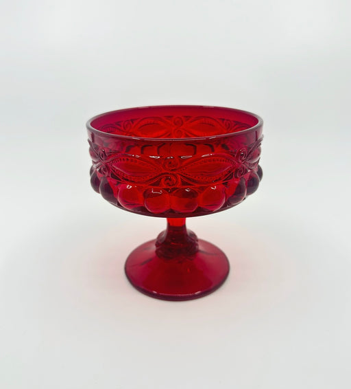Vintage 'Eye Winker' Footed Compote in 'Ruby Red' image 0