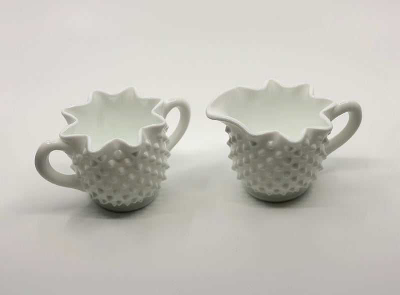 Fenton Hobnail Sugar & Creamer (Set of Two) image 0