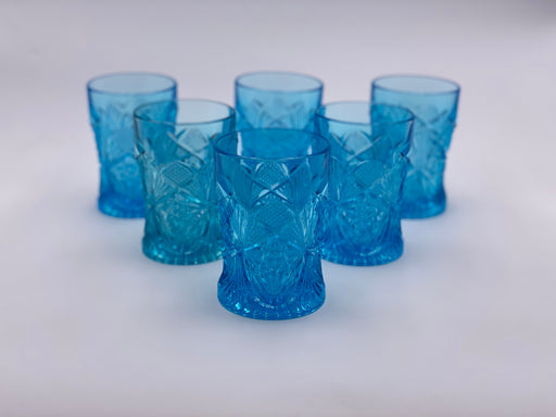 Vintage Glass Tumblers in 'Aqua' image 0