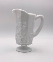 Vintage 'Paneled Grape' Pitcher in 'Milk Glass' image 3