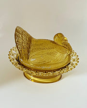 Mosser Glass ‘Turkey on Basket in 'Amber’ image 1