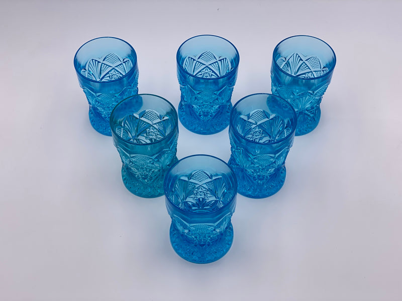 Vintage Glass Tumblers in 'Aqua' image 1
