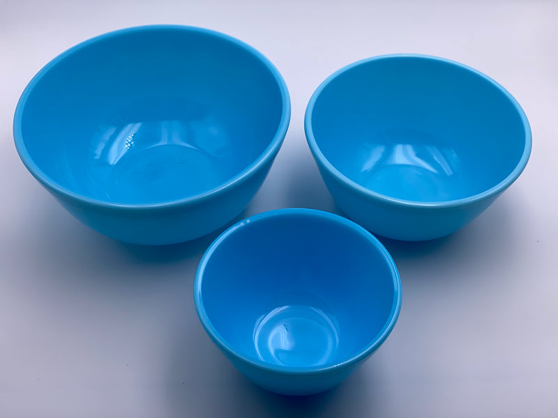 Mosser Glass Mixing Bowl Set in 'Robins Egg' Blue image 2