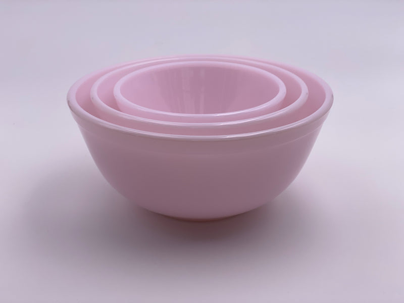 Mosser Glass Mixing Bowl Set in 'Crown Tuscan' Pink image 0